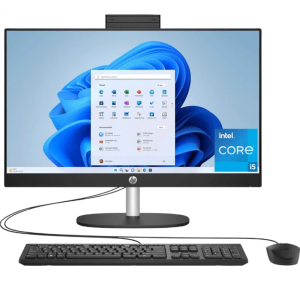 HP All-in-One 24-cr0323nh PC, Intel Core i5 1334U, 8GB DDR4 3200, 512GB PCIe NVMe M.2 SSD, FreeDOS, 23.8" FHD Touch Screen
