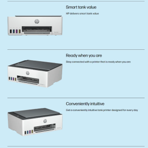 HP Smart Tank 520 All-in-One Printer, Print, Copy and Scan - USB Interface - 1F3W2A