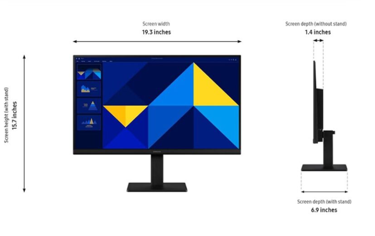 Samsung S30GD 22"" FHD Monitor, Black Color Connectivity: 1 VGA, 1 HDMI 1.4 - LS22D300GAMXUE" - Image 2
