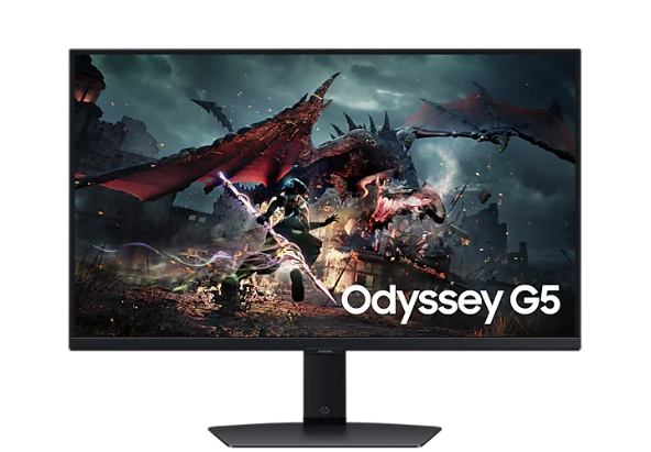 Samsung G50D 27"" QHD Gaming Monitor, 2560x1440, 16:9, 180Hz, Height/Tilt/Swivel/Pivot Adjustable, Black Color Connectivity: 1 DisplayPort 1.2, 1 HDMI 2.0, 1 Headphone - LS27DG502EMXUE"