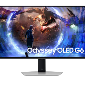 Samsung G60SD 27"" QHD OLED Gaming Monitor, 2560x1440, 16:9, 360Hz, Height/Tilt/Swivel/Pivot Adjustable, Silver Color Connectivity: 1 DisplayPort 1.4, 2 HDMI 2.1, 1 Headphone, 2 USB-A - LS27DG602SMXUE"