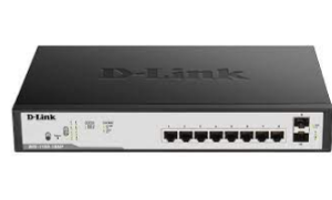 D-Link DGS-F1100-10PS 8 Port PoE Gigabit Smart Managed Switch + 2 SFP ports